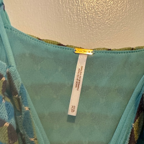 Free People Blue and Green Patterned Camisole - Picture 2 of 3